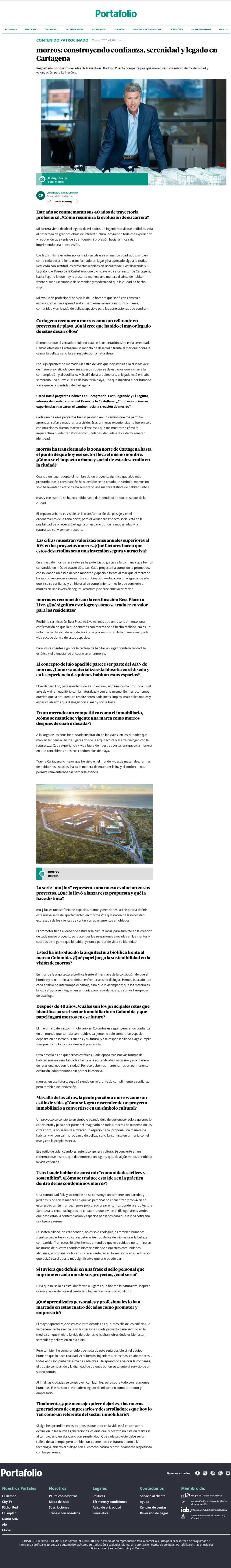 morros: construyendo confianza, serenidad y legado en Cartagena